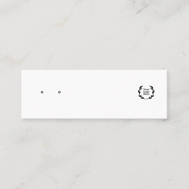 Visite Mini Carte de Présentation de Boucles d'Oreilles Clou | (Devant)