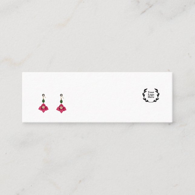 Visite Mini Carte de Présentation de Boucles d'Oreilles Clou | (Devant)
