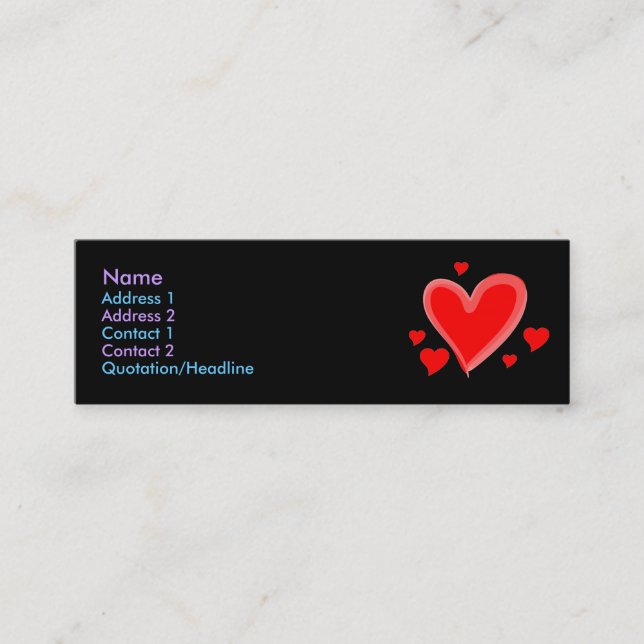 Visite Mini Carte de profil (Devant)