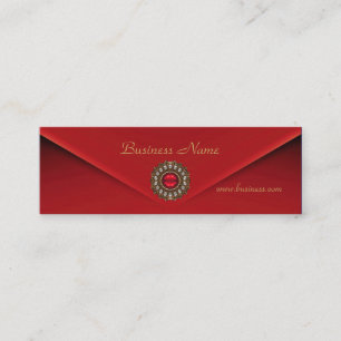 Visite Mini Carte de profil Affaires Rouge Velours Bijou