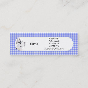 Visite Mini Carte de profil Arlequin Great Dane Blue Check