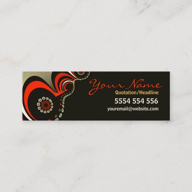 Visite Mini Carte de profil artistique sombre Artistic Flows (Devant)