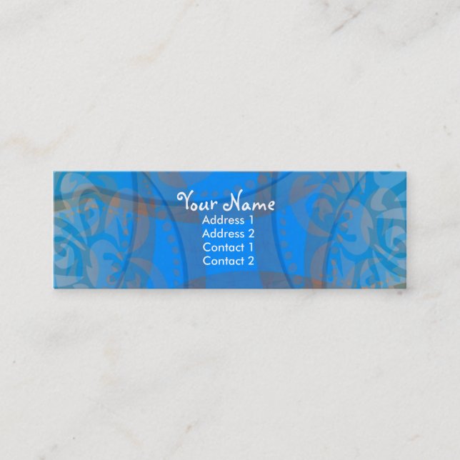 Visite Mini Carte de profil Blue Floralia (Devant)