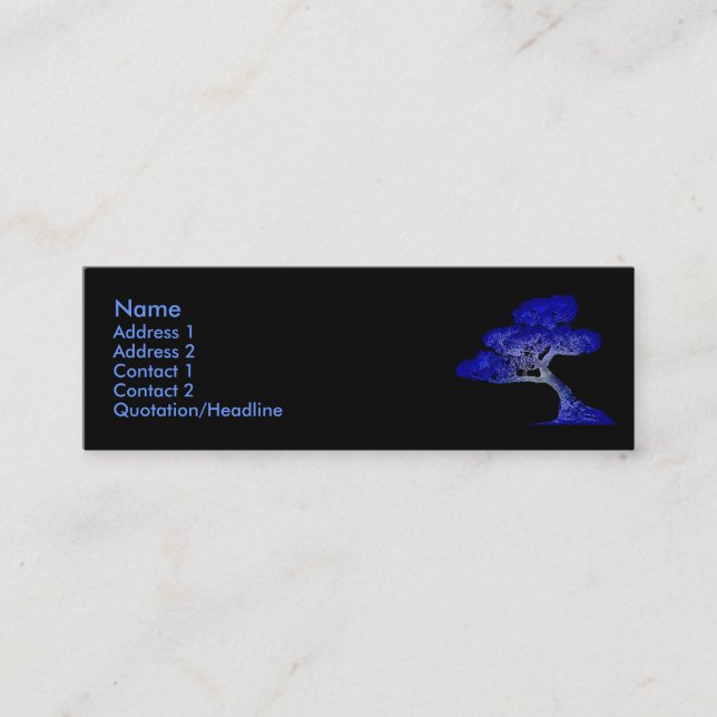 Visite Mini Carte de profil Bonsai (Devant)