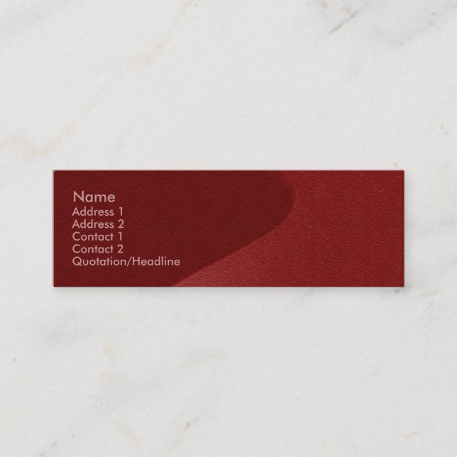 Visite Mini Carte de profil Carmin Red Sandstone (Devant)