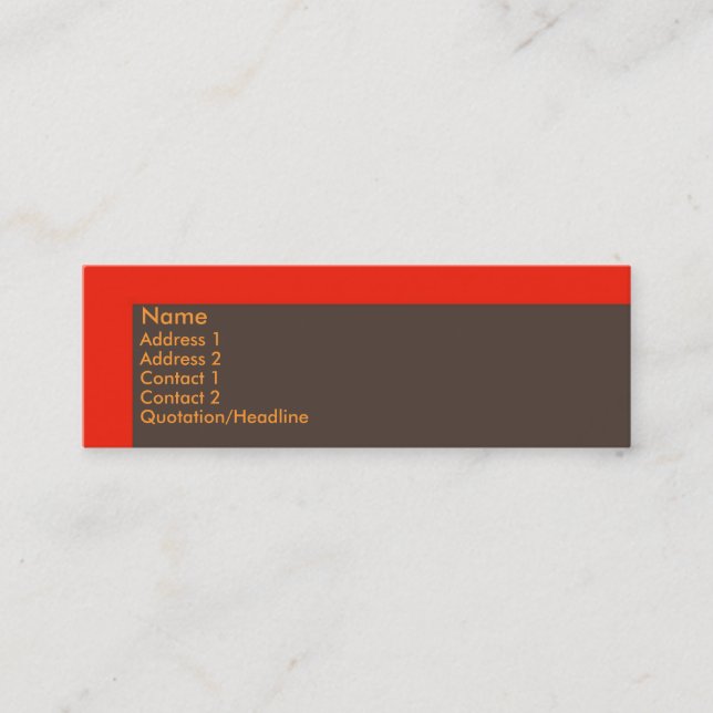 Visite Mini Carte de profil CC (Devant)