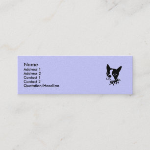 Visite Mini carte de profil chien chiot