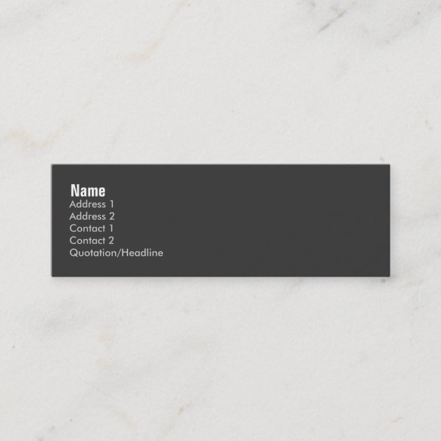 Visite Mini Carte de profil d'abrégé sur garçon de l'espace (Devant)