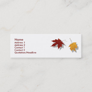 Visite Mini Carte de profil d'automne