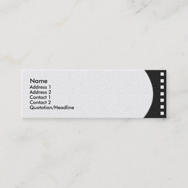 Visite Mini Carte de profil de bande de film négative (Devant)