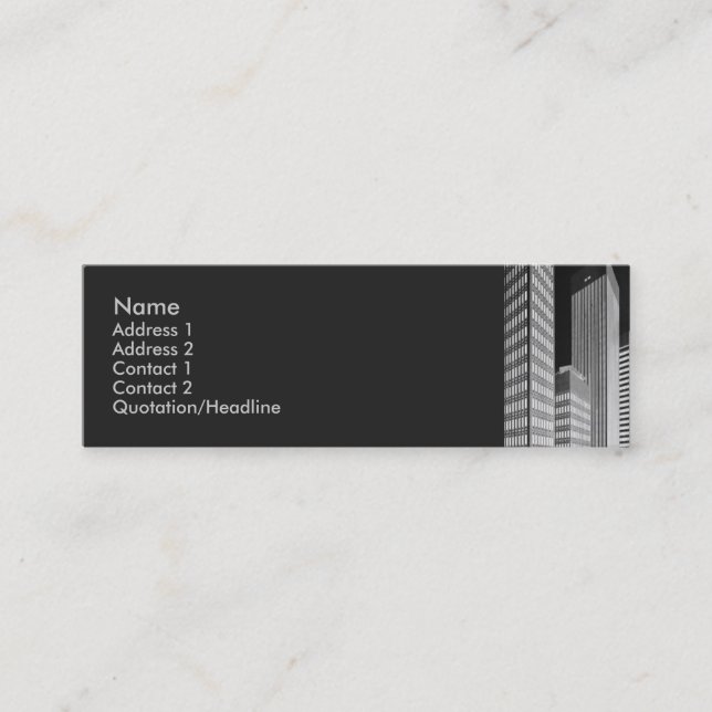 Visite Mini Carte de profil de blocs de ville (Devant)