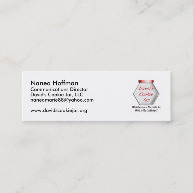 Visite Mini Carte de profil de boîte à biscuits (Devant)