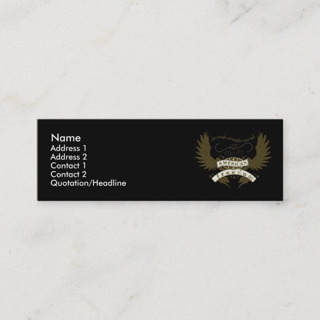 Visite Mini Carte de profil de conception de lutte (Devant)