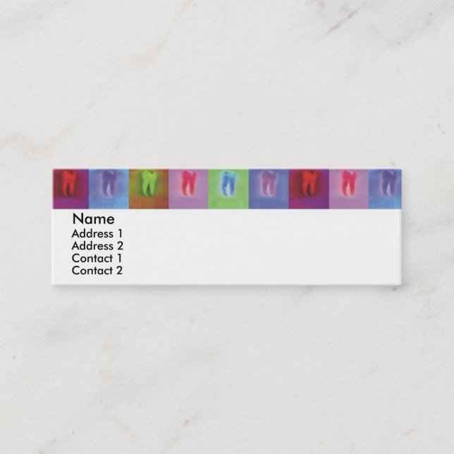 Visite Mini Carte de profil de dentiste (Devant)