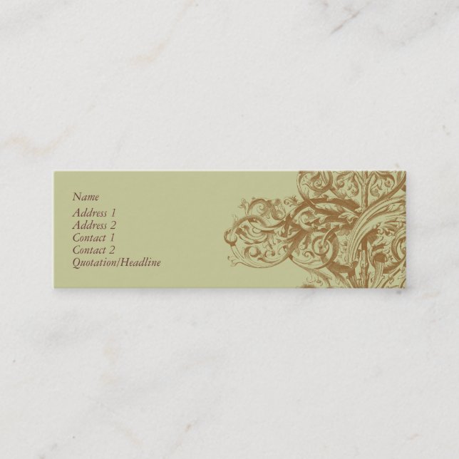Visite Mini Carte de profil de Flourish (Devant)