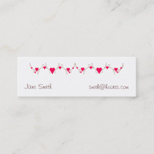 Visite Mini Carte de profil de frontière de coeur