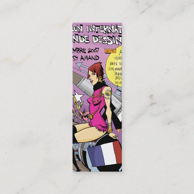 Visite Mini Carte de profil de la France (Devant)