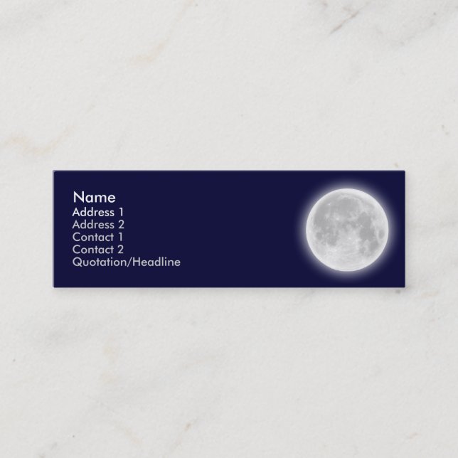 Visite Mini Carte de profil de lune (Devant)