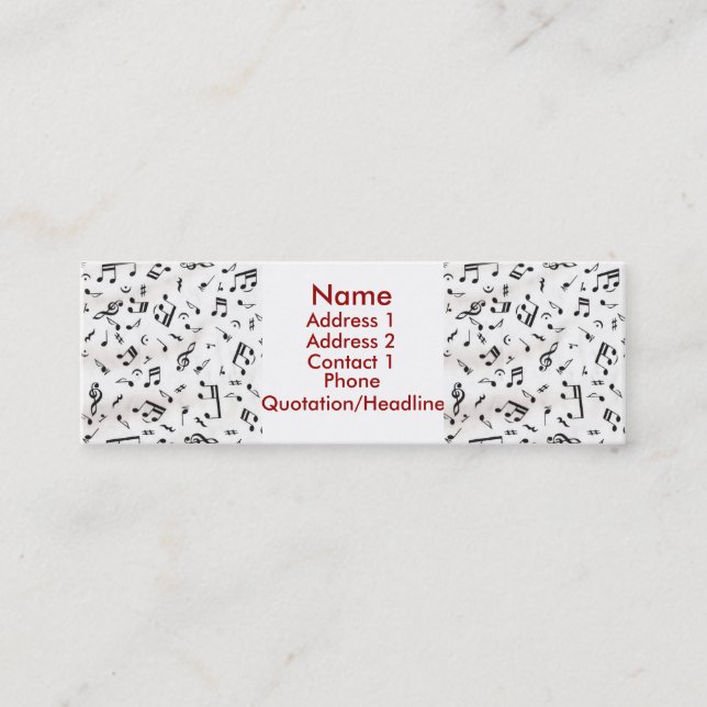 Visite Mini Carte de profil de musique (Devant)