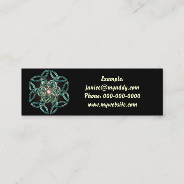 Visite Mini Carte de profil de noeud de cercle de Triquetra (Devant)