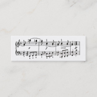 Visite Mini Carte de profil de notes musicales