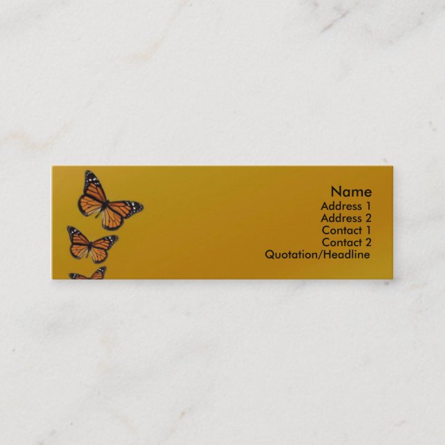 Visite Mini Carte de profil de papillon (Devant)