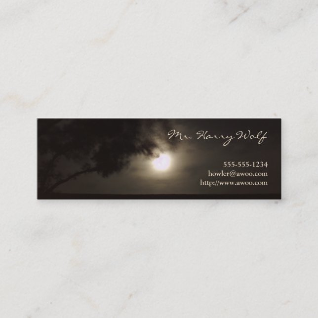 Visite Mini Carte de profil de pleine lune (Devant)