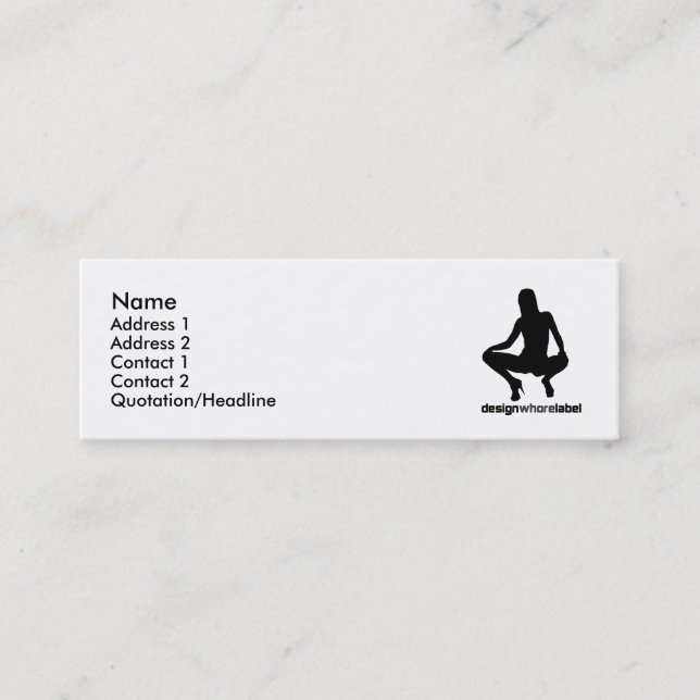 Visite Mini Carte de profil de Punstar d'étiquette de (Devant)