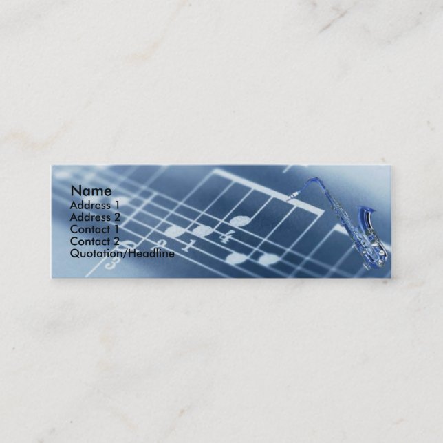 Visite Mini Carte de profil de saxophone (Devant)