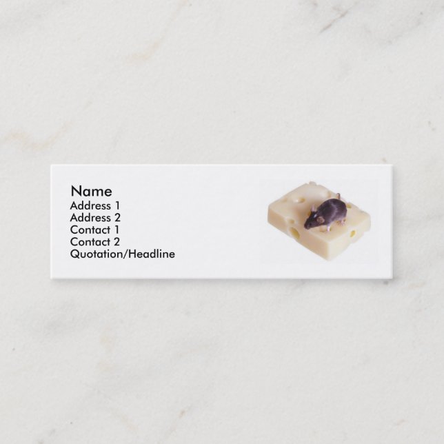 Visite Mini Carte de profil de souris de fromage suisse (Devant)