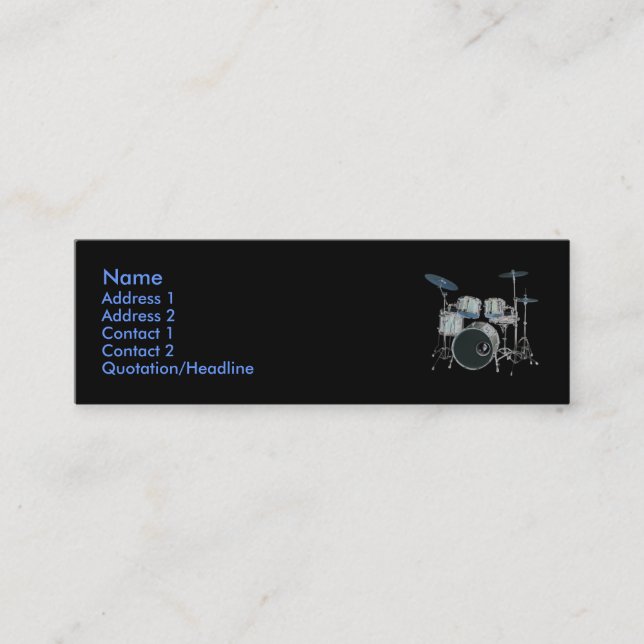 Visite Mini Carte de profil de tambours (Devant)