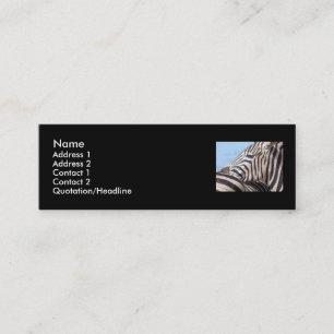 Visite Mini Carte de profil de zèbre