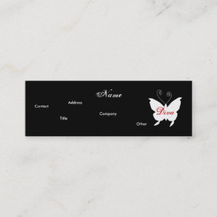 Visite Mini Carte de profil Diva Papillon I - Personnalisable
