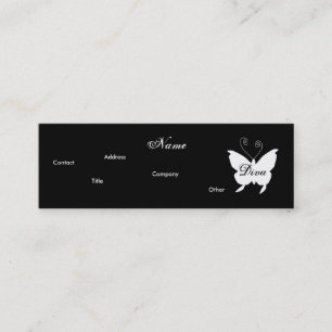 Visite Mini Carte de profil Diva Papillon I - Personnalisable