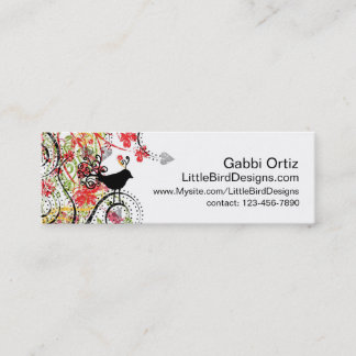 Visite Mini Carte de profil d'oiseau, carte de mise en réseau