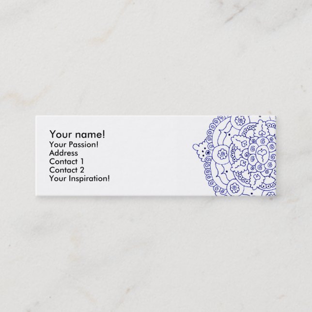 Visite Mini Carte de profil du mandala 4 (Devant)