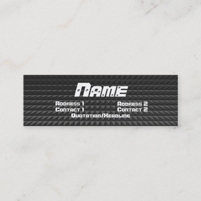 Visite Mini Carte de profil en métal (Devant)