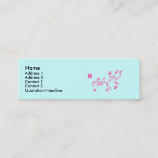 Visite Mini Carte de profil Fleurs roses