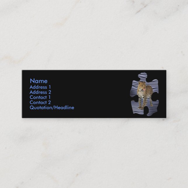 Visite Mini Carte de profil Leopard (Devant)