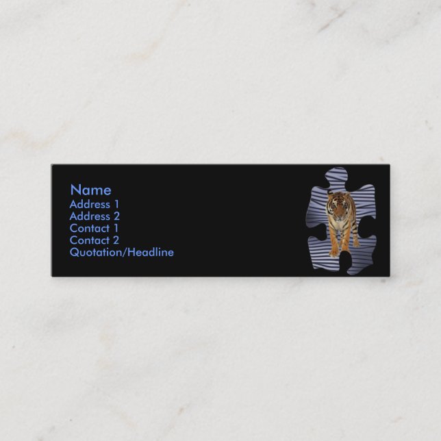 Visite Mini Carte de profil Tiger (Devant)
