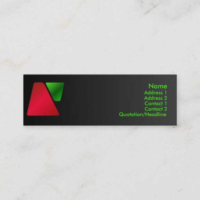 Visite Mini Carte de profil Trapezoid (Devant)