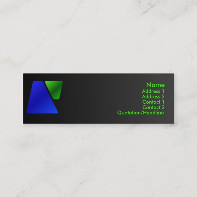 Visite Mini Carte de profil Trapezoid (Devant)