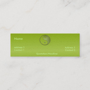 Visite Mini Carte de profil Yin Yang en grès vert