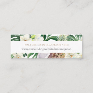 Visite Mini Carte de site Web RSVP de mariage Jungle abondante