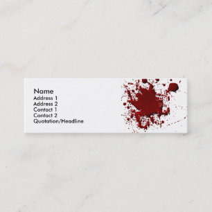 Visite Mini Carte d'éclaboussure de sang