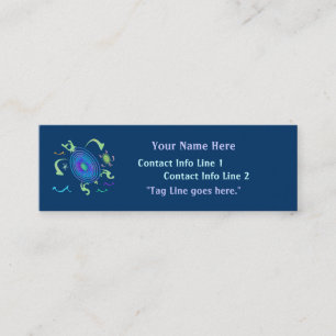 Visite Mini Carte en spirale de profil de tortue