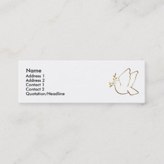 Visite Mini Carte faite sur commande de profil de colombe de