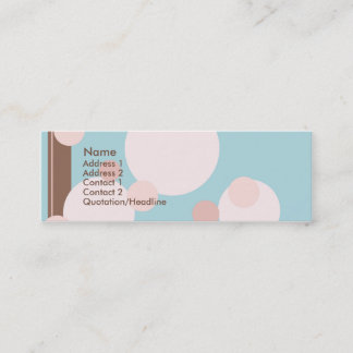 Visite Mini Carte faite sur commande de profil de points roses