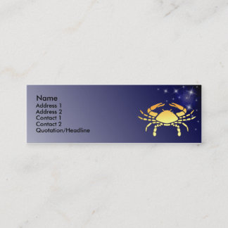 Visite Mini Carte faite sur commande de profil de signe de