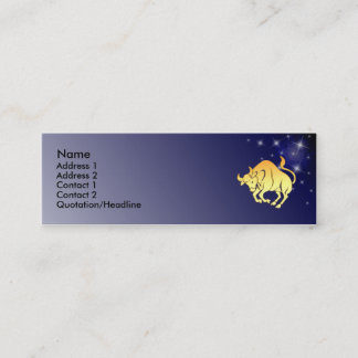 Visite Mini Carte faite sur commande de profil de signe de